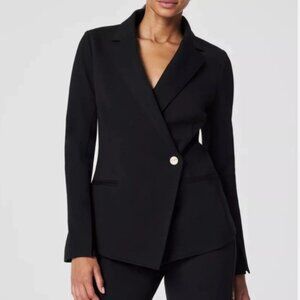 SPANX Perfect Asymmetrical Tailored Blazer in Black NWT Large Black